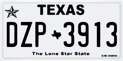 TX license plate DZP3913
