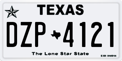 TX license plate DZP4121