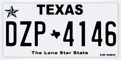 TX license plate DZP4146