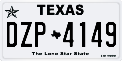 TX license plate DZP4149