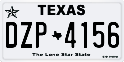 TX license plate DZP4156