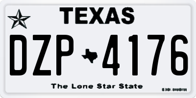 TX license plate DZP4176