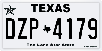 TX license plate DZP4179