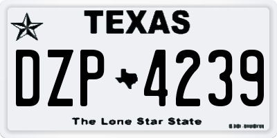TX license plate DZP4239
