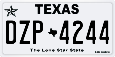 TX license plate DZP4244