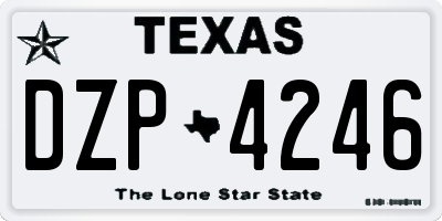 TX license plate DZP4246