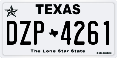 TX license plate DZP4261