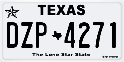 TX license plate DZP4271