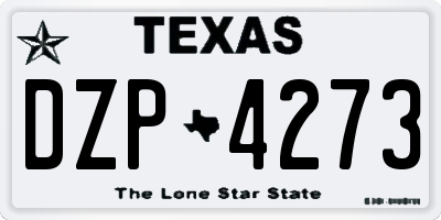 TX license plate DZP4273