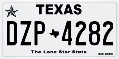 TX license plate DZP4282