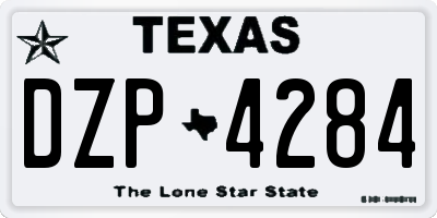 TX license plate DZP4284