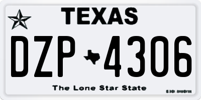 TX license plate DZP4306