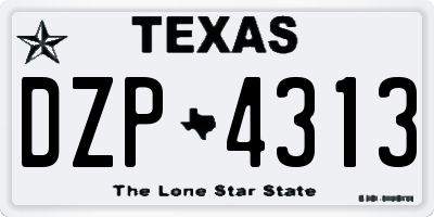 TX license plate DZP4313