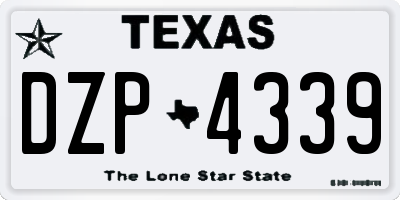 TX license plate DZP4339