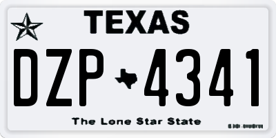 TX license plate DZP4341