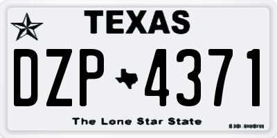 TX license plate DZP4371