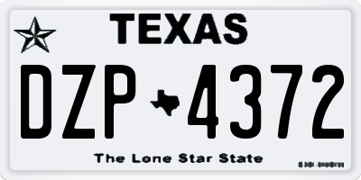 TX license plate DZP4372
