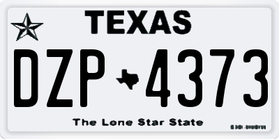 TX license plate DZP4373