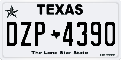 TX license plate DZP4390