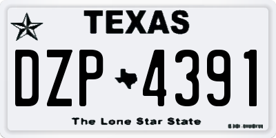 TX license plate DZP4391