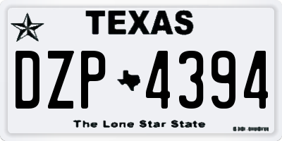 TX license plate DZP4394