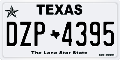 TX license plate DZP4395