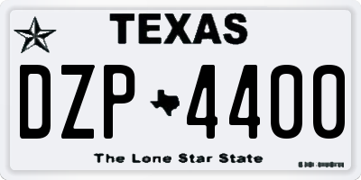 TX license plate DZP4400