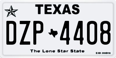 TX license plate DZP4408