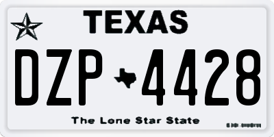 TX license plate DZP4428