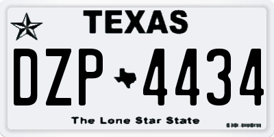 TX license plate DZP4434