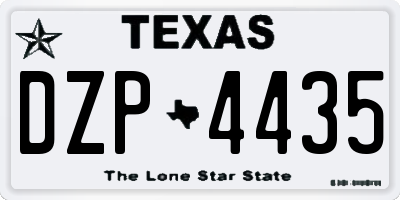 TX license plate DZP4435
