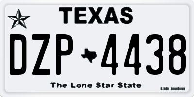 TX license plate DZP4438