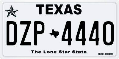 TX license plate DZP4440