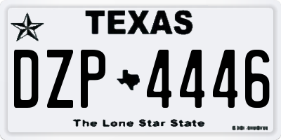 TX license plate DZP4446