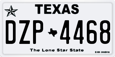 TX license plate DZP4468