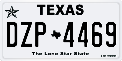 TX license plate DZP4469