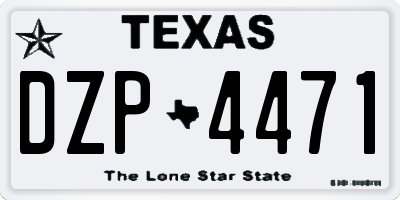 TX license plate DZP4471