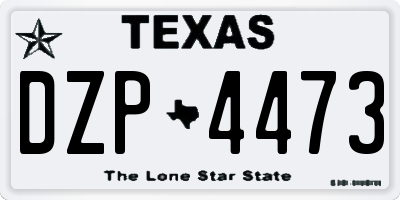 TX license plate DZP4473