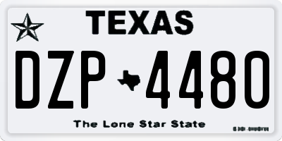 TX license plate DZP4480