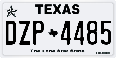 TX license plate DZP4485