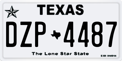 TX license plate DZP4487