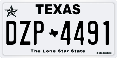 TX license plate DZP4491