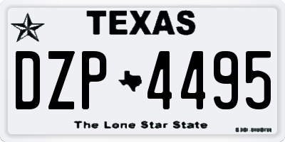 TX license plate DZP4495