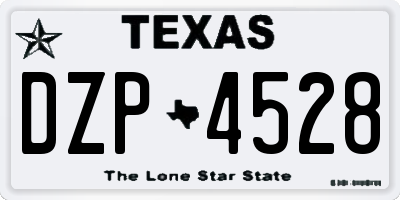 TX license plate DZP4528