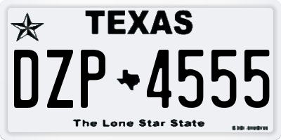 TX license plate DZP4555