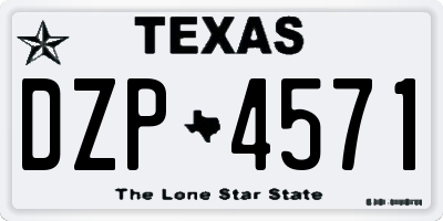 TX license plate DZP4571