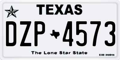 TX license plate DZP4573