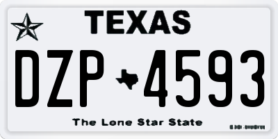 TX license plate DZP4593
