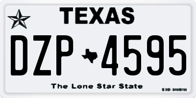 TX license plate DZP4595