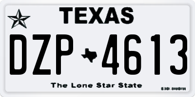 TX license plate DZP4613